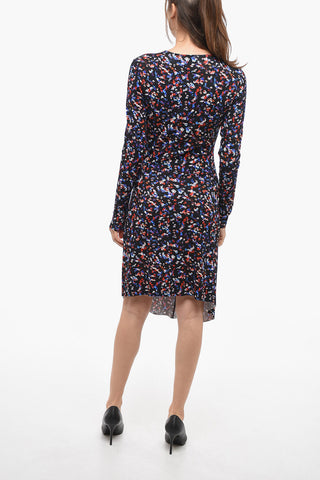 Gathered Maxi Dress With Floral Print