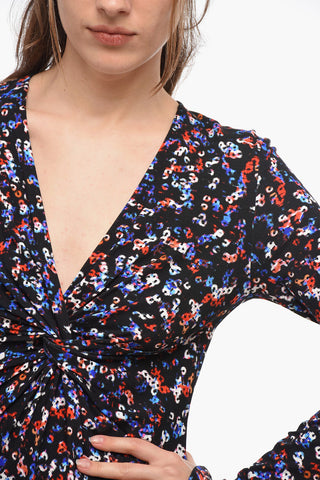 Gathered Maxi Dress With Floral Print