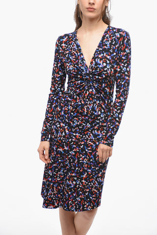 Gathered Maxi Dress With Floral Print