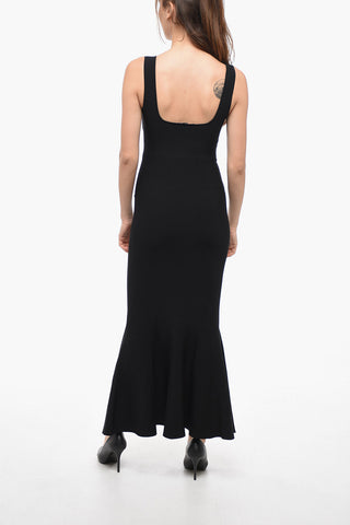 Solid Color Mermaid Maxi Dress