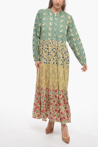 Printed Maxi CAMILLA Tunic Dress with Buttons