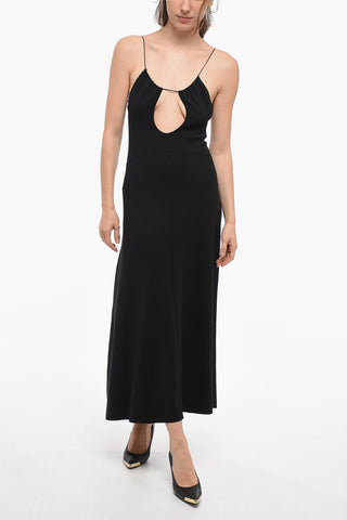 Slip Dress in Maglia con Dettaglio Cut Out