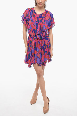 Silk Chiffon AMELIE Dress with Ruffles