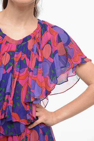 Silk Chiffon AMELIE Dress with Ruffles
