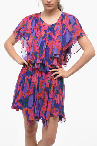 Silk Chiffon AMELIE Dress with Ruffles