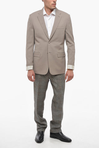 Blazer in Lana Vergine con Maniche con Risvolto