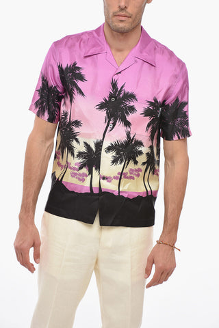 Printed Silk SUNSET Bowling Shirt