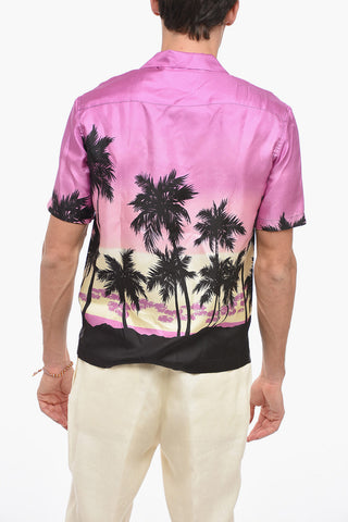 Printed Silk SUNSET Bowling Shirt