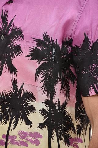Printed Silk SUNSET Bowling Shirt