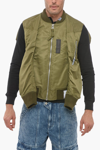 Bomber-Gilet mit destrukturiertem Design