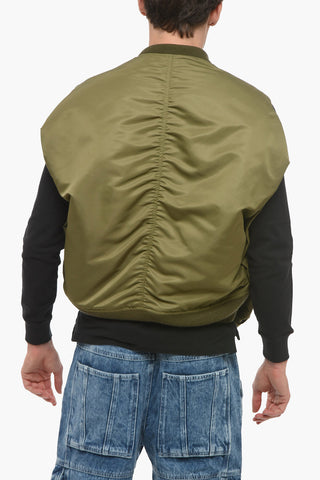 Bomber-Gilet mit destrukturiertem Design