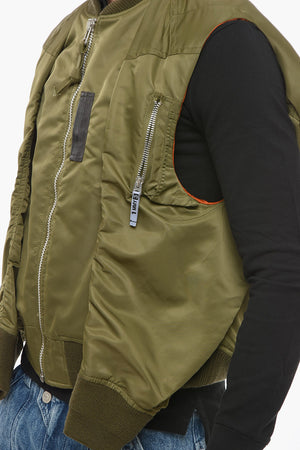 Bomber-Gilet mit destrukturiertem Design