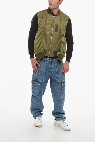 Bomber-Gilet mit destrukturiertem Design