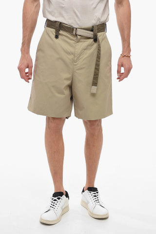 Cotton Lined Shorts with Belt