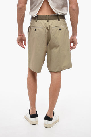 Cotton Lined Shorts with Belt