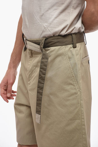 Cotton Lined Shorts with Belt