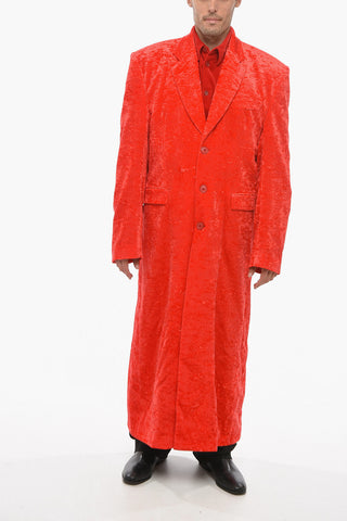 GARDEROBE Cappotto In Velluto Monopetto