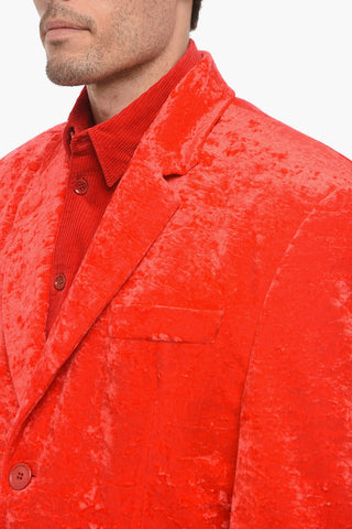 GARDEROBE Cappotto In Velluto Monopetto