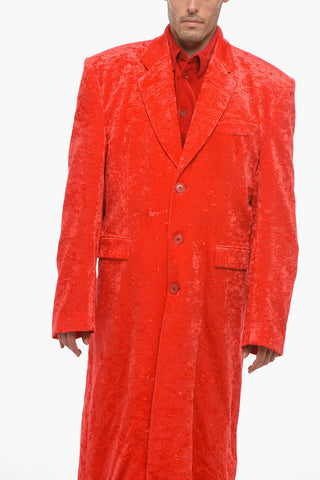 GARDEROBE Cappotto In Velluto Monopetto