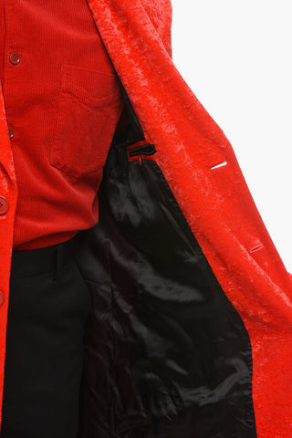 GARDEROBE Cappotto In Velluto Monopetto