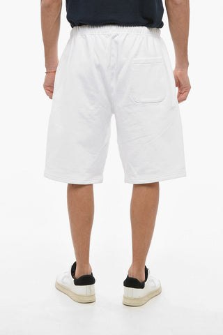 Shorts In Cotone Garzato Con Coulisse