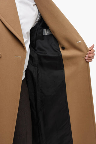 PETER DOIG X DIOR Cappotto Doppiopetto in Lana Vergine con Dettagli in Pelle