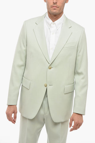 Twill Virgin Wool Slim Fit Blazer