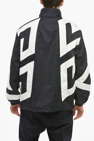 Two Tone Jacquard Nylon Windbreaker