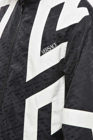 Two Tone Jacquard Nylon Windbreaker