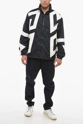 Two Tone Jacquard Nylon Windbreaker