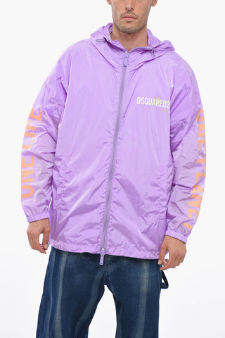 ONE LIFE ONE PLANET Hooded Nylon Windbreaker
