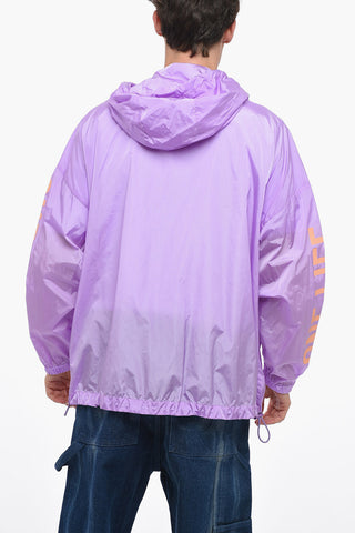 ONE LIFE ONE PLANET Hooded Nylon Windbreaker