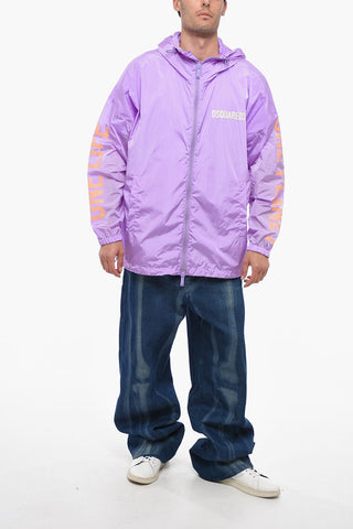 ONE LIFE ONE PLANET Hooded Nylon Windbreaker