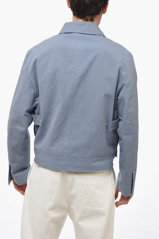 COUTURE Cotton Saharan Jacket with Snap Buttons