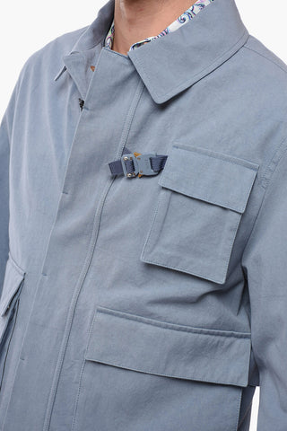 COUTURE Cotton Saharan Jacket with Snap Buttons