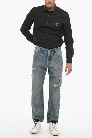 Loose Fit Stone Washed Denims 19cm