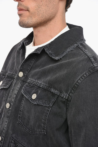 Giubbotto in Denim JANGO con Effetto Vintage