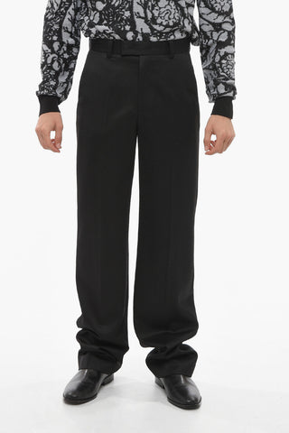 Wool Blend High-Waisted Pants