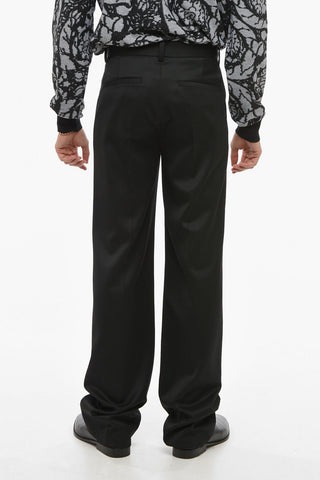 Wool Blend High-Waisted Pants