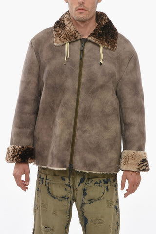 Front Zipped Shearling Jacket