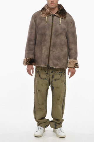 Front Zipped Shearling Jacket