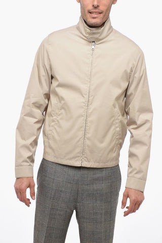 Cotton Blend PANAMA Bomber Jacket with Front Zip