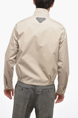 Cotton Blend PANAMA Bomber Jacket with Front Zip
