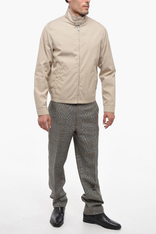 Cotton Blend PANAMA Bomber Jacket with Front Zip