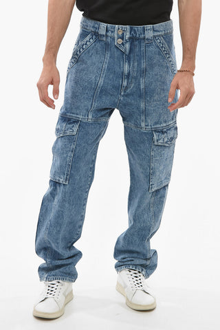 Stone Washed JAVIER Cargo Denims 21cm