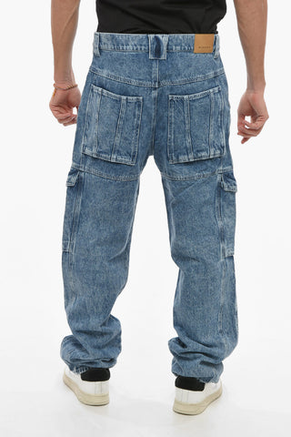 Stone Washed JAVIER Cargo Denims 21cm