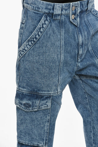 Stone Washed JAVIER Cargo Denims 21cm