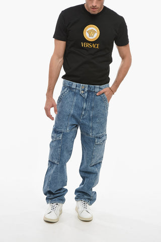 Stone Washed JAVIER Cargo Denims 21cm