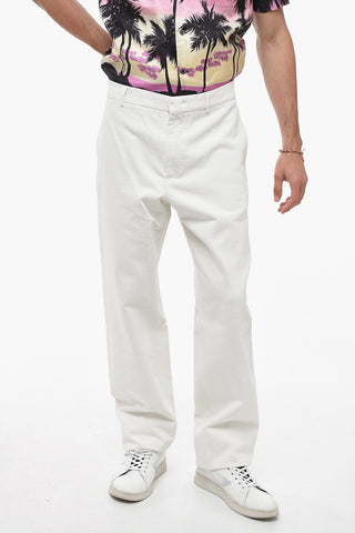 Twill Cotton Chinos Pants with Belt Loops