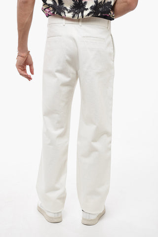 Twill Cotton Chinos Pants with Belt Loops